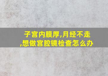 子宫内膜厚,月经不走,想做宫腔镜检查怎么办