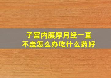 子宫内膜厚月经一直不走怎么办吃什么药好