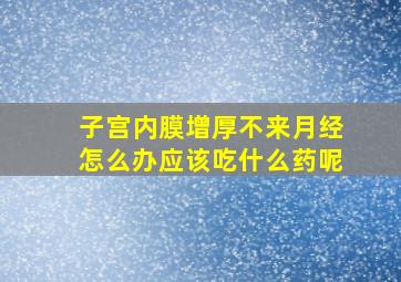 子宫内膜增厚不来月经怎么办应该吃什么药呢