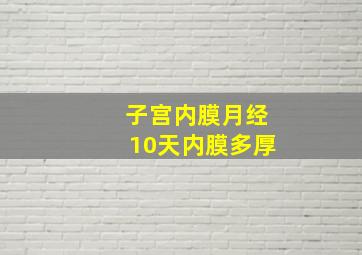 子宫内膜月经10天内膜多厚