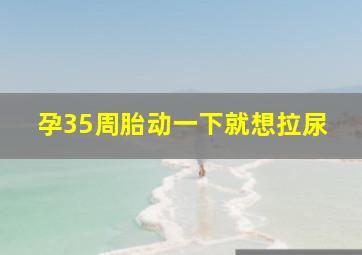 孕35周胎动一下就想拉尿