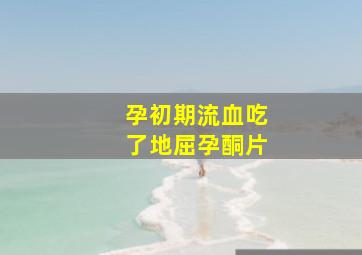 孕初期流血吃了地屈孕酮片