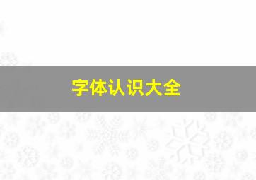 字体认识大全