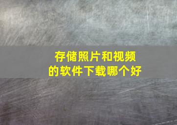 存储照片和视频的软件下载哪个好