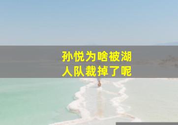 孙悦为啥被湖人队裁掉了呢