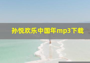 孙悦欢乐中国年mp3下载