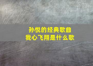 孙悦的经典歌曲我心飞翔是什么歌