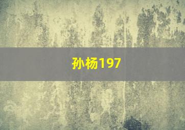 孙杨197