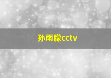 孙雨朦cctv