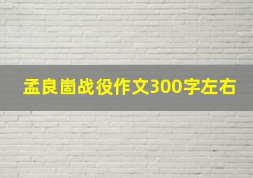 孟良崮战役作文300字左右