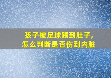 孩子被足球踢到肚子,怎么判断是否伤到内脏