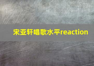 宋亚轩唱歌水平reaction