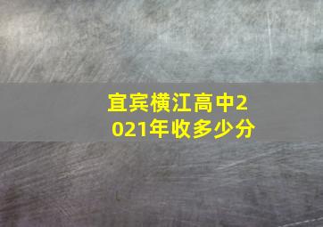 宜宾横江高中2021年收多少分