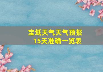 宝坻天气天气预报15天准确一览表