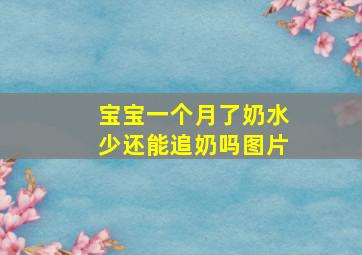 宝宝一个月了奶水少还能追奶吗图片