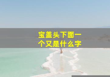 宝盖头下面一个又是什么字