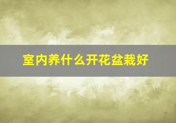 室内养什么开花盆栽好