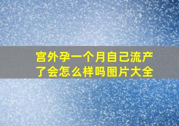 宫外孕一个月自己流产了会怎么样吗图片大全