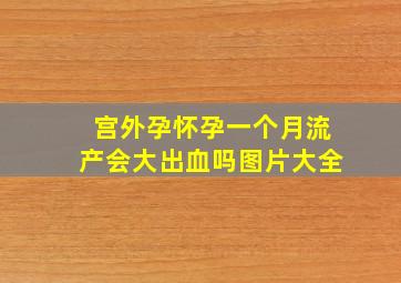 宫外孕怀孕一个月流产会大出血吗图片大全