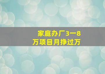 家庭办厂3一8万项目月挣过万