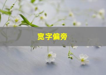 宽字偏旁