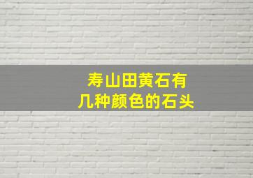 寿山田黄石有几种颜色的石头