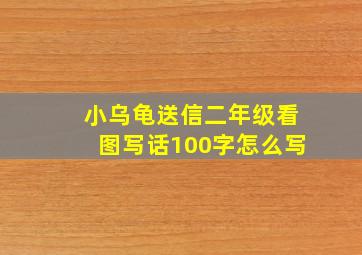 小乌龟送信二年级看图写话100字怎么写