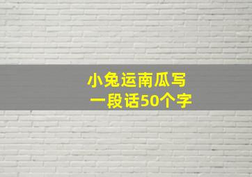 小兔运南瓜写一段话50个字