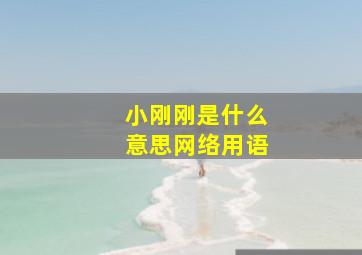 小刚刚是什么意思网络用语