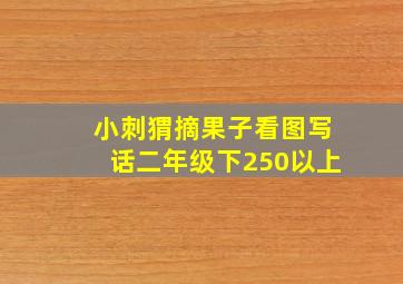 小刺猬摘果子看图写话二年级下250以上