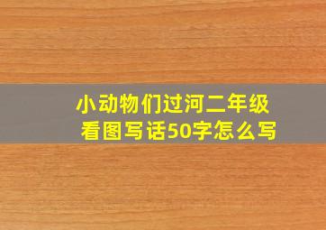 小动物们过河二年级看图写话50字怎么写