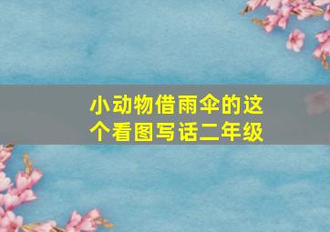 小动物借雨伞的这个看图写话二年级