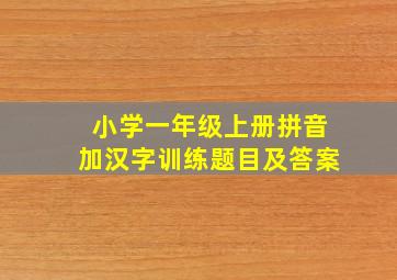 小学一年级上册拼音加汉字训练题目及答案