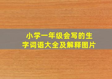 小学一年级会写的生字词语大全及解释图片