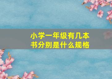 小学一年级有几本书分别是什么规格