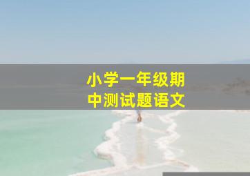 小学一年级期中测试题语文