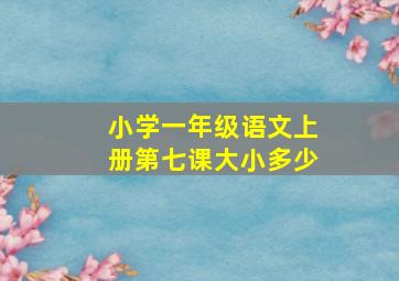 小学一年级语文上册第七课大小多少