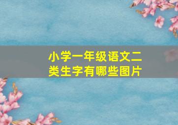 小学一年级语文二类生字有哪些图片