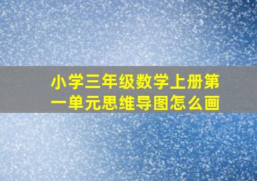 小学三年级数学上册第一单元思维导图怎么画