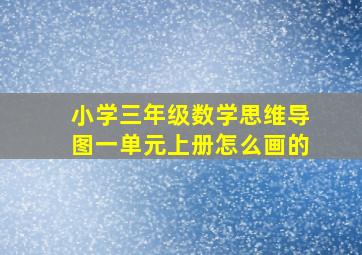 小学三年级数学思维导图一单元上册怎么画的