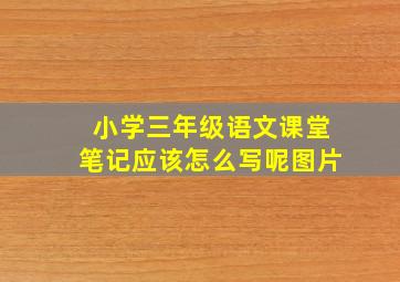 小学三年级语文课堂笔记应该怎么写呢图片