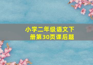 小学二年级语文下册第30页课后题