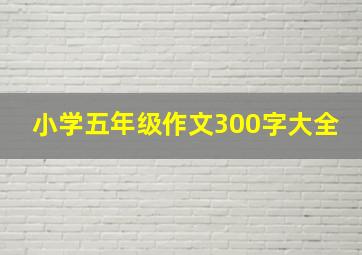 小学五年级作文300字大全