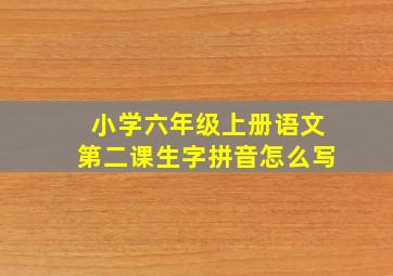 小学六年级上册语文第二课生字拼音怎么写