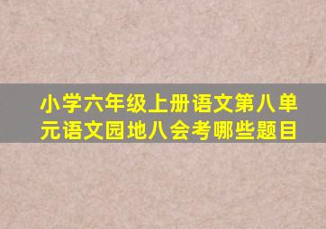 小学六年级上册语文第八单元语文园地八会考哪些题目