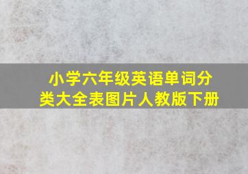 小学六年级英语单词分类大全表图片人教版下册