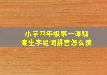 小学四年级第一课观潮生字组词拼音怎么读