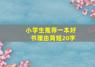 小学生推荐一本好书理由简短20字