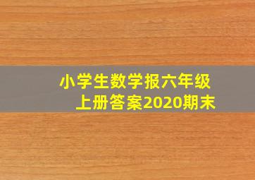 小学生数学报六年级上册答案2020期末