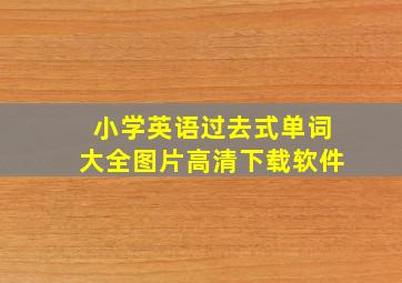 小学英语过去式单词大全图片高清下载软件